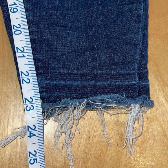 Torrid Premium Stretch Womens Distressed Sky High Skinny Jeans Navy Blue Size 16 - Picture 9 of 9